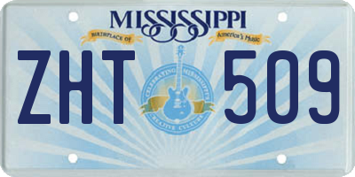 MS license plate ZHT509