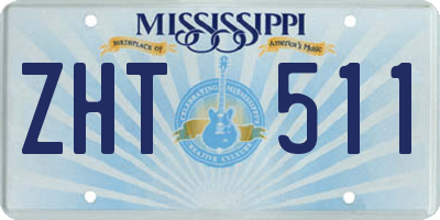 MS license plate ZHT511