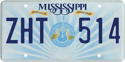 MS license plate ZHT514