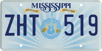 MS license plate ZHT519