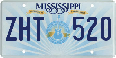 MS license plate ZHT520