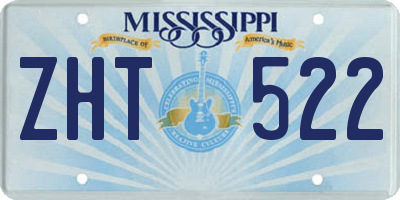 MS license plate ZHT522