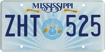 MS license plate ZHT525