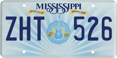 MS license plate ZHT526