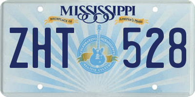 MS license plate ZHT528