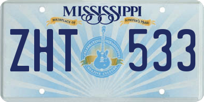 MS license plate ZHT533