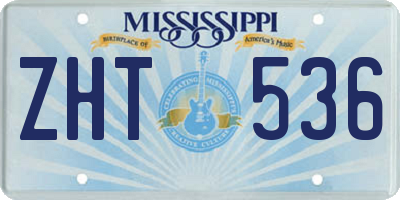 MS license plate ZHT536