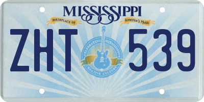 MS license plate ZHT539