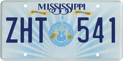 MS license plate ZHT541