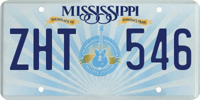MS license plate ZHT546