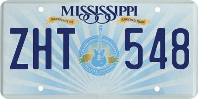 MS license plate ZHT548
