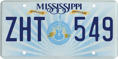 MS license plate ZHT549