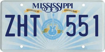MS license plate ZHT551