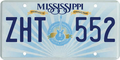 MS license plate ZHT552