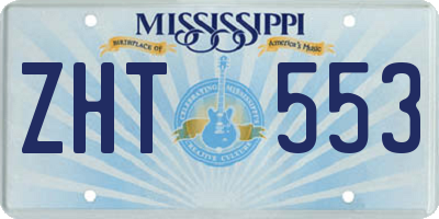 MS license plate ZHT553