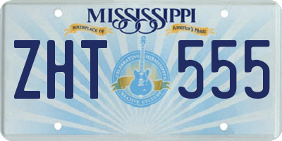 MS license plate ZHT555