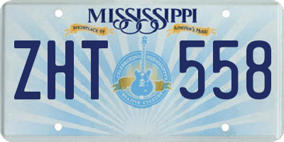 MS license plate ZHT558
