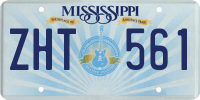 MS license plate ZHT561