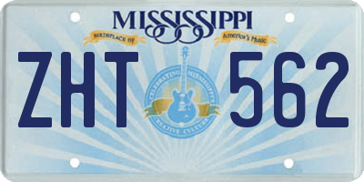 MS license plate ZHT562