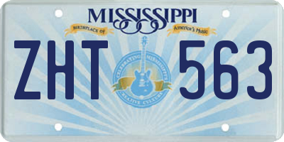 MS license plate ZHT563