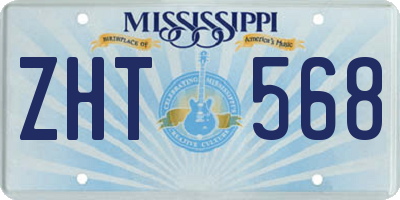 MS license plate ZHT568
