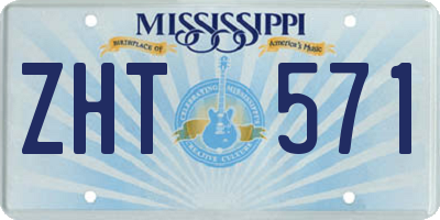 MS license plate ZHT571