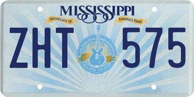 MS license plate ZHT575