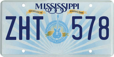 MS license plate ZHT578
