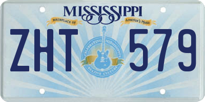 MS license plate ZHT579