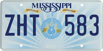 MS license plate ZHT583