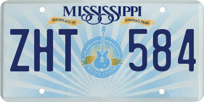 MS license plate ZHT584
