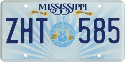 MS license plate ZHT585