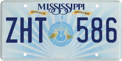 MS license plate ZHT586