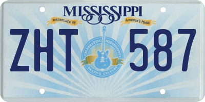 MS license plate ZHT587