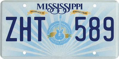 MS license plate ZHT589