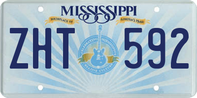 MS license plate ZHT592