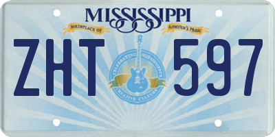 MS license plate ZHT597