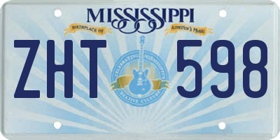 MS license plate ZHT598