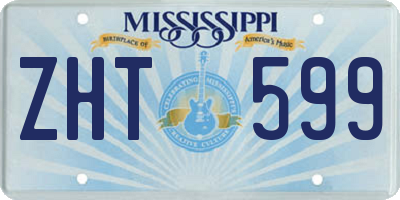 MS license plate ZHT599