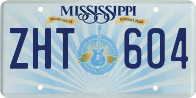 MS license plate ZHT604