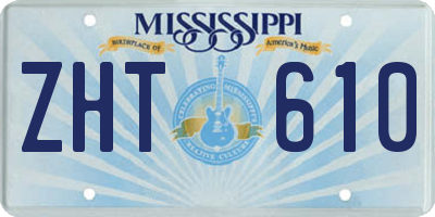 MS license plate ZHT610