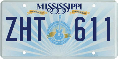 MS license plate ZHT611