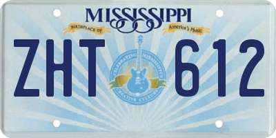MS license plate ZHT612