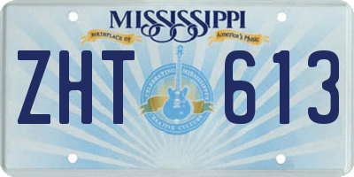 MS license plate ZHT613