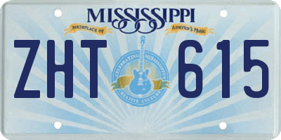 MS license plate ZHT615