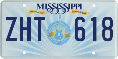 MS license plate ZHT618