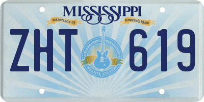 MS license plate ZHT619