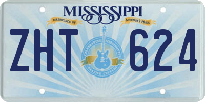 MS license plate ZHT624