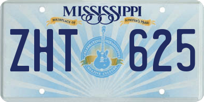 MS license plate ZHT625
