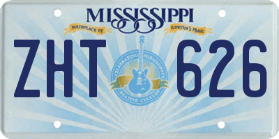 MS license plate ZHT626